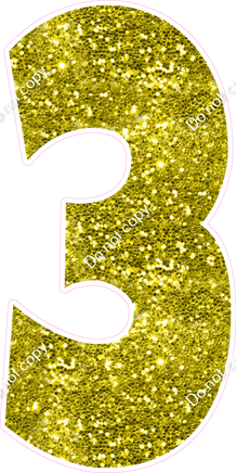 LG 47" Individuals - Sparkle Yellow 3