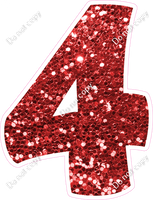 TBB 23.5" Individuals - Red Sparkle