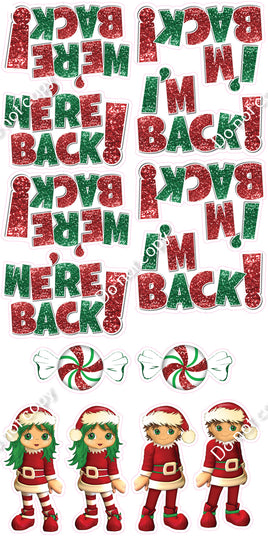 14 pc Light Skin Tone - I'm & We're Back Christmas Theme0086