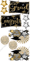 10 pc Congrats Grad Sets with Fans