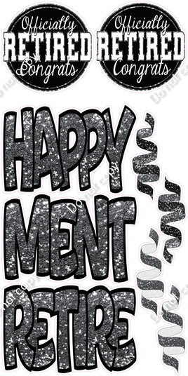 9 pc Happy Retirement Sets