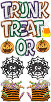 10 pc White Sparkle 18" Trunk or Treat Set or Singles