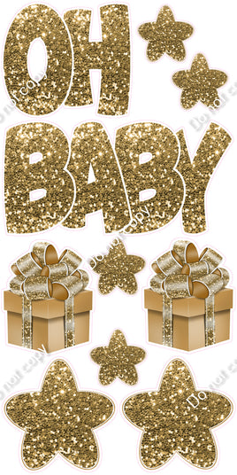 10 pc Gold Sparkle - Oh Baby Set