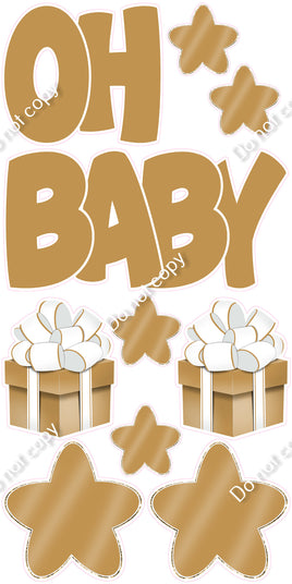 10 pc Flat Gold - Oh Baby Set