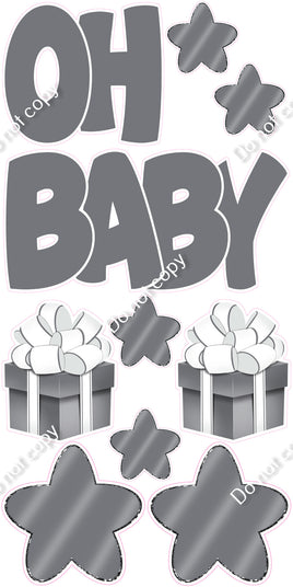 10 pc Flat Silver - Oh Baby Set