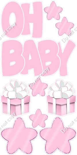 10 pc Flat Baby Pink - Oh Baby Set