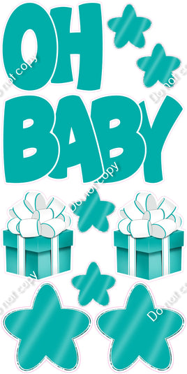 10 pc Flat Teal - Oh Baby Set