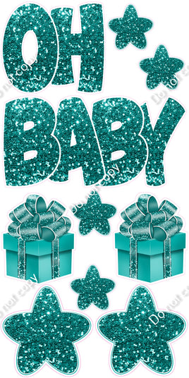 10 pc  Teal Sparkle - Oh Baby Set