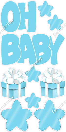 10 pc Flat Baby Blue - Oh Baby Set