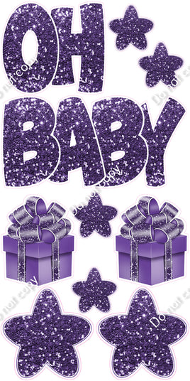 10 pc Purple Sparkle - Oh Baby Set