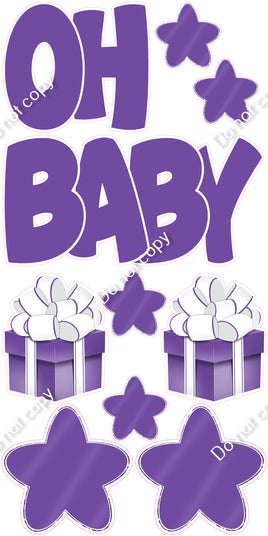 10 pc Flat Purple - Oh Baby Set