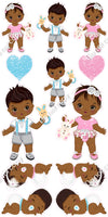12 pc Dark Skin Tone - Baby Sets