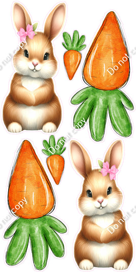 6 pc Easter Bunny Set