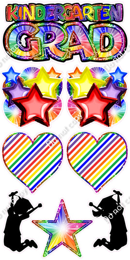 8 pc Rainbow - Burst & Sparkle Kindergarten Set