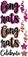 11 pc Cursive Congrats - Celebrate