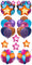 10 pc Orange, Purple, Hot Pink, Caribbean Balloon Set