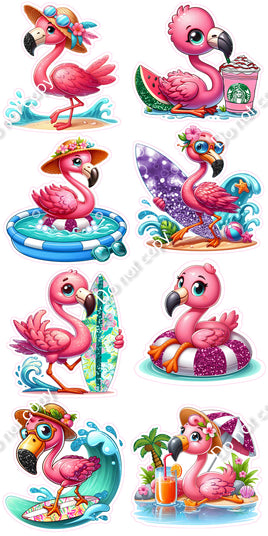 8 pc Summer Flamingo Set