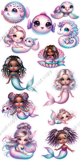 13 pc Pastel Mermaid Set