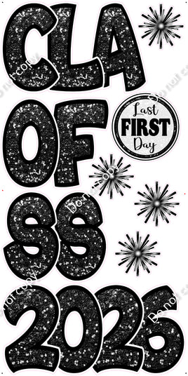 9 pc Black Sparkle - Class of 2026