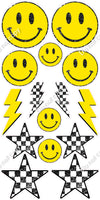 15 pc Happy Face & Checkers