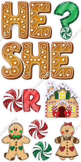 9 pc He or She Gingerbread EZ Set