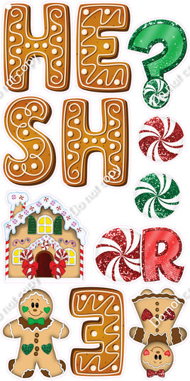 12 pc He or She Gingerbread Set