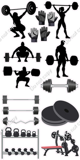 14 pc - Weight Lifting Set - Powerlifting - Fitness