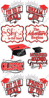 9 pc Graduation Statement Sets - Flat