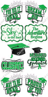 9 pc Graduation Statement Sets - Flat