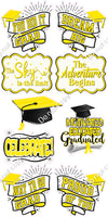 9 pc Graduation Statement Sets - Flat