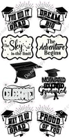 9 pc Graduation Statement Sets - Flat