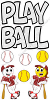 8 pc Play Ball Set - Baseball / Softball