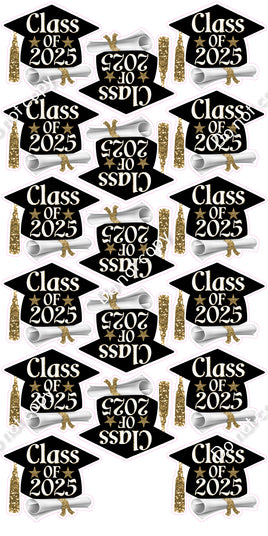 17 pc Class of 2025 Graduation Cap Sets