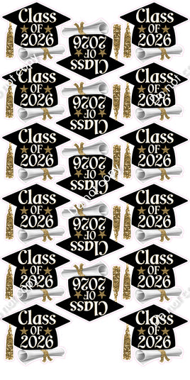17 pc Class of 2026 Graduation Cap Sets
