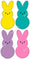 4 pc Easter Peep Set