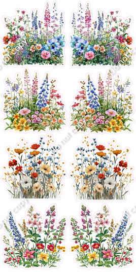 8 pc Wild Flowers