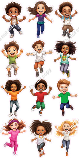 12 pc Jumping Kids