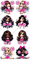 8 pc Cheerleader Sets