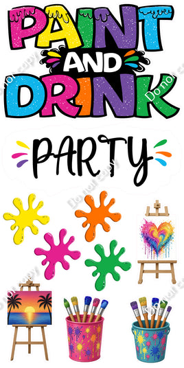 10 pc Paint and Drink Party Set