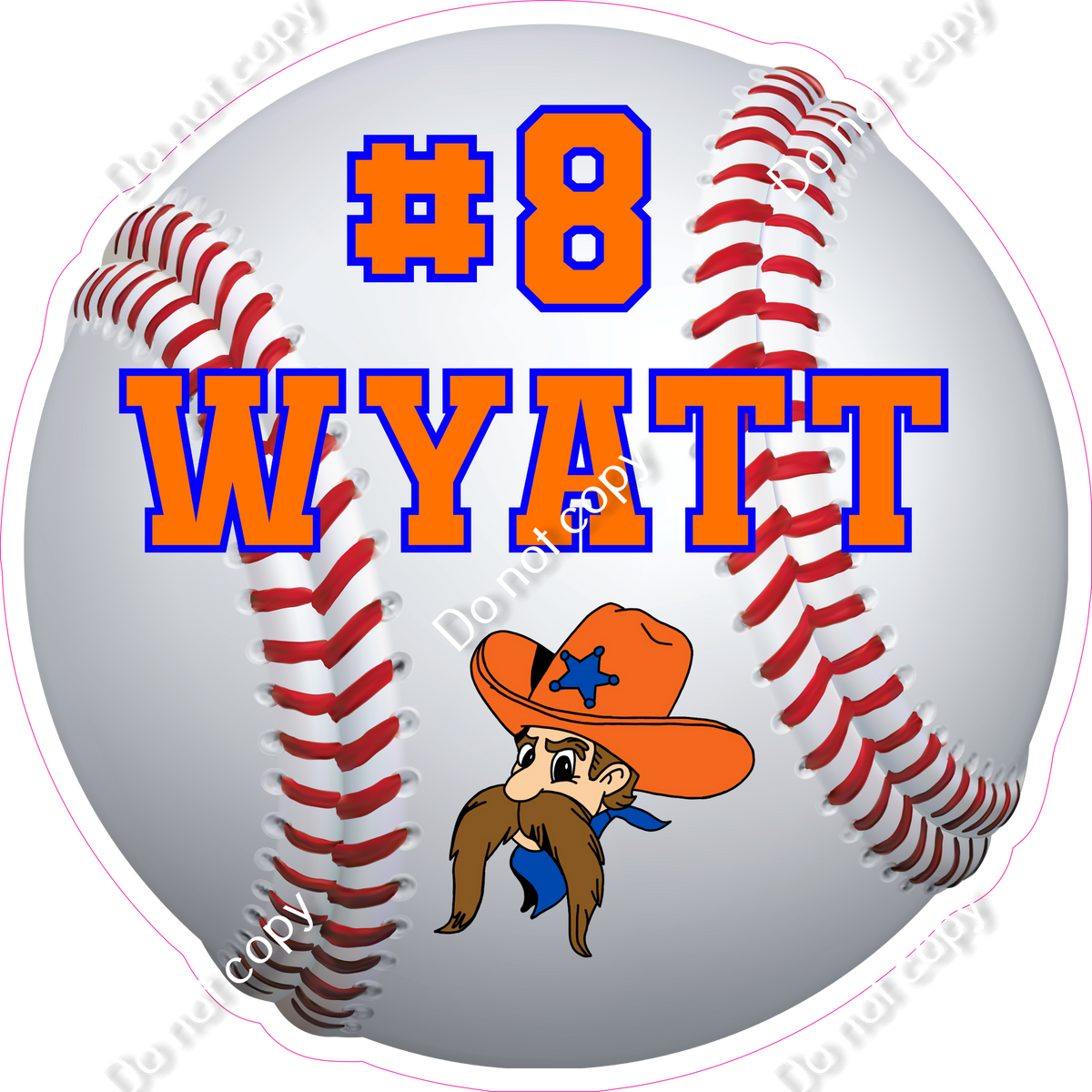 Custom Baseball - Change Color, Name, Number| Sign Swag USA