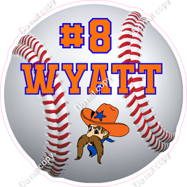 Custom Baseball - Change Color, Name, Number