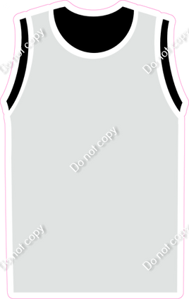 White - Grey Basketball Jersey