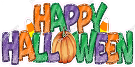 Diamonds - Happy Halloween Statement with Pumpkin