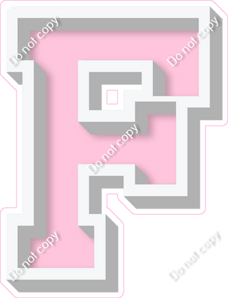 VA 12" Individuals - Flat Baby Pink F