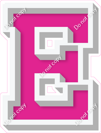 VA 12" Individuals - Flat Hot Pink E