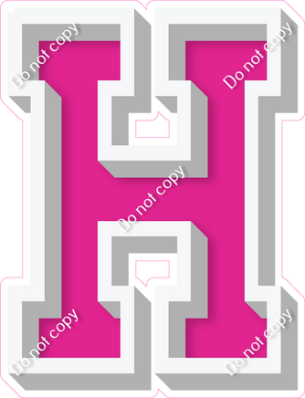 VA 12" Individuals - Flat Hot Pink H