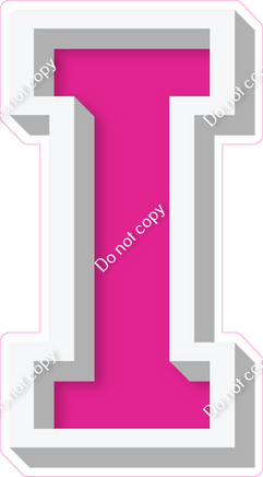 VA 12" Individuals - Flat Hot Pink I