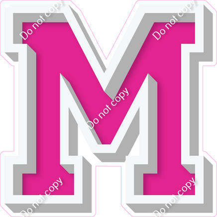 VA 12" Individuals - Flat Hot Pink M