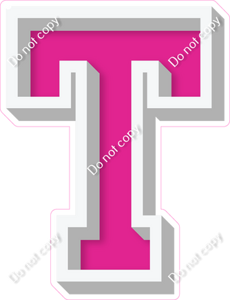 VA 12" Individuals - Flat Hot Pink T