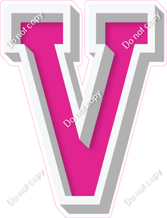 VA 12" Individuals - Flat Hot Pink V